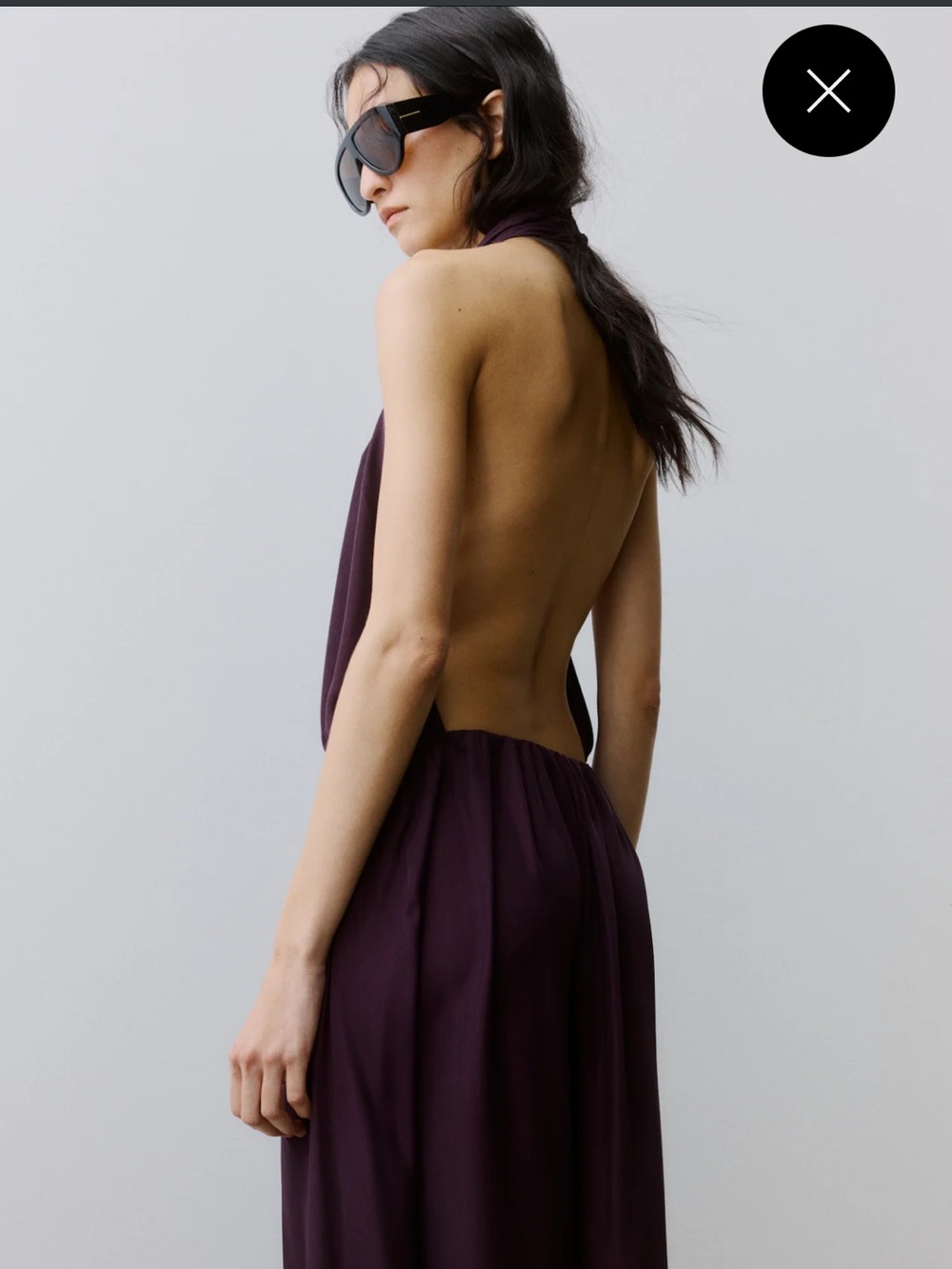 H&M Deep Purple Halterneck Maxi Dress – NWT – Size Large - Picture 4 of 10